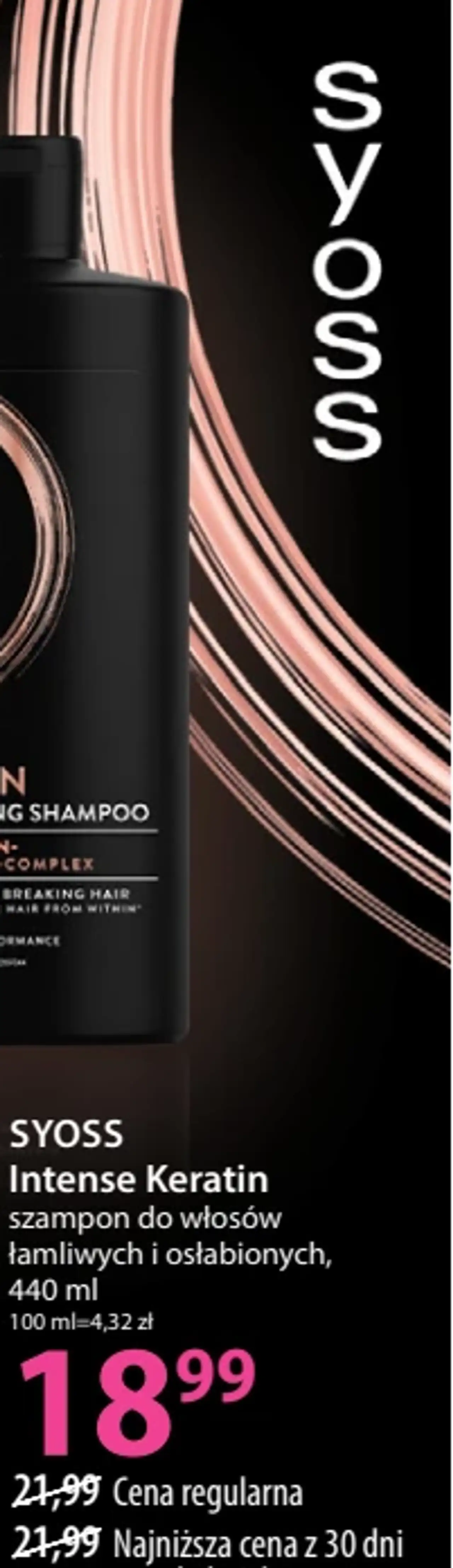 Syoss Intense Keratin szampon do włosów łamliwych