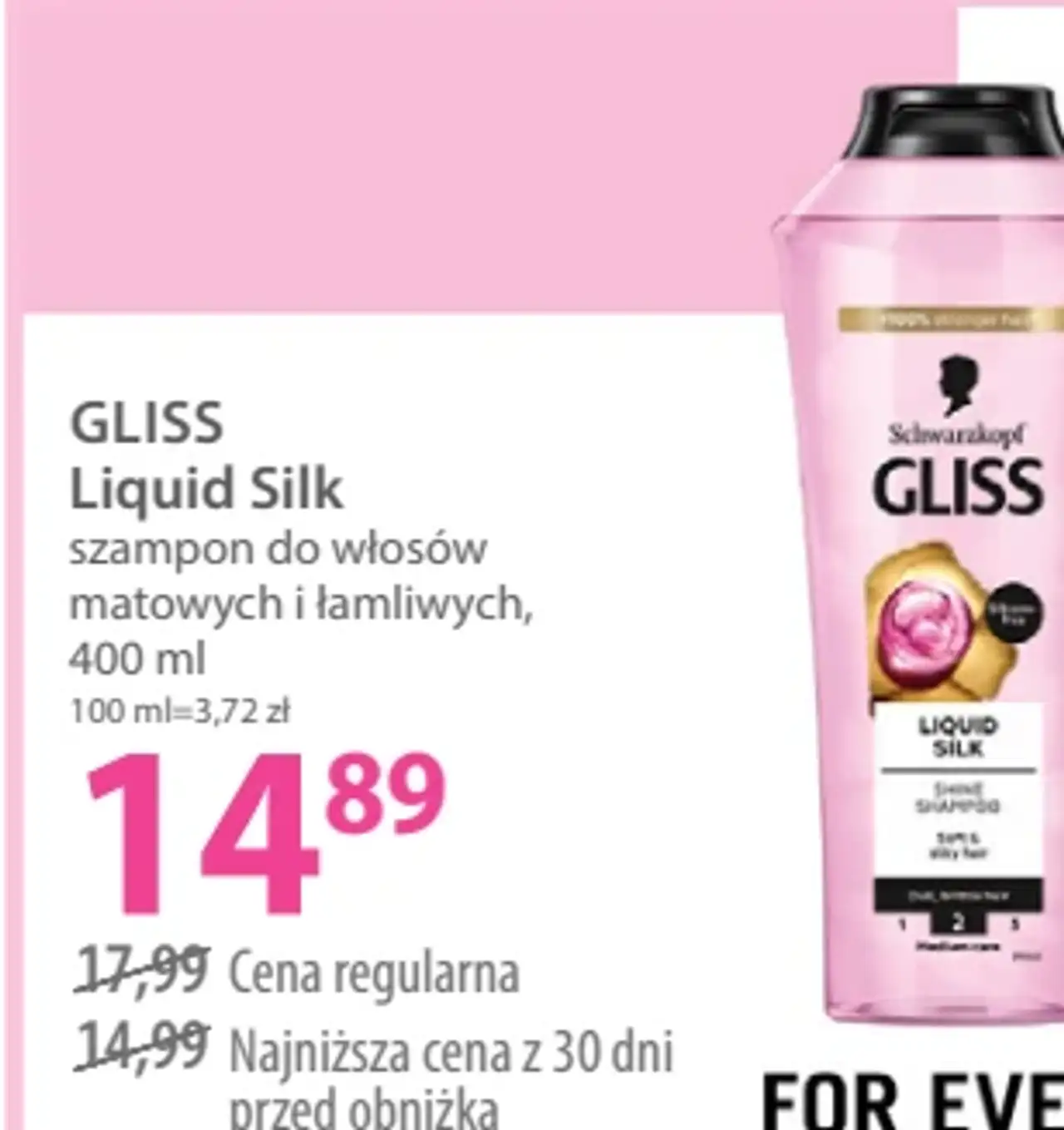 Gliss Liquid Silk szampon do włosów matowych i łamliwych