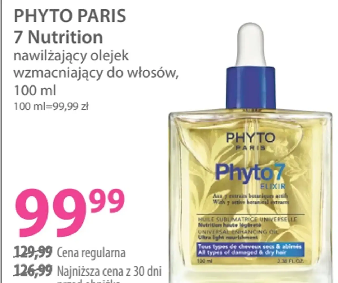 Phyto Paris Phyto7 nawilżający olejek wzmacniający do włosów