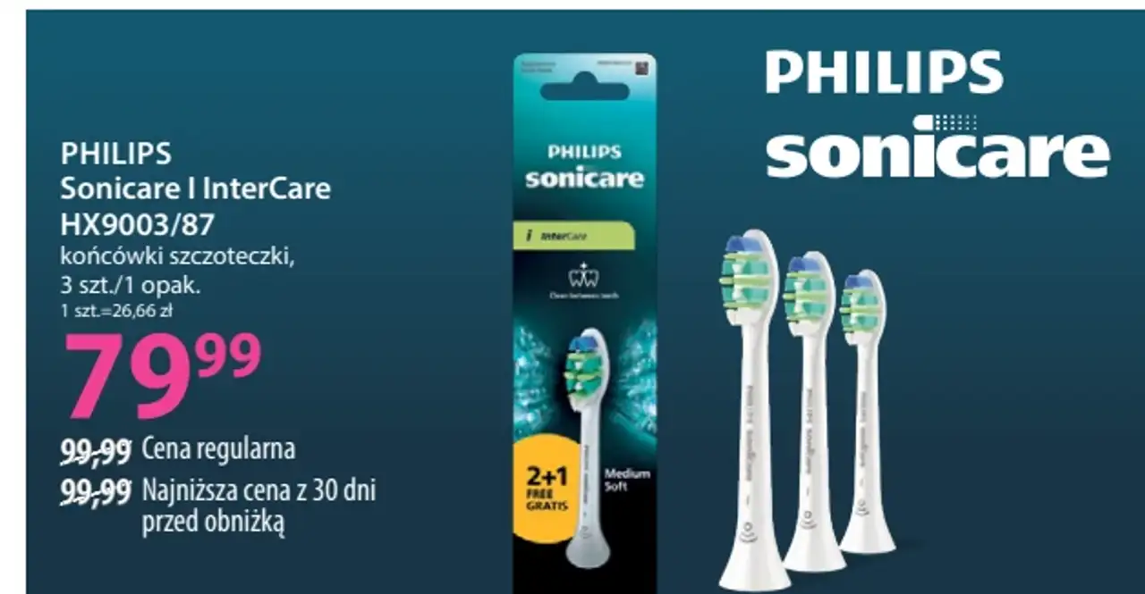Philips Sonicare i InterCare HX9003/87 końcówki szczoteczki