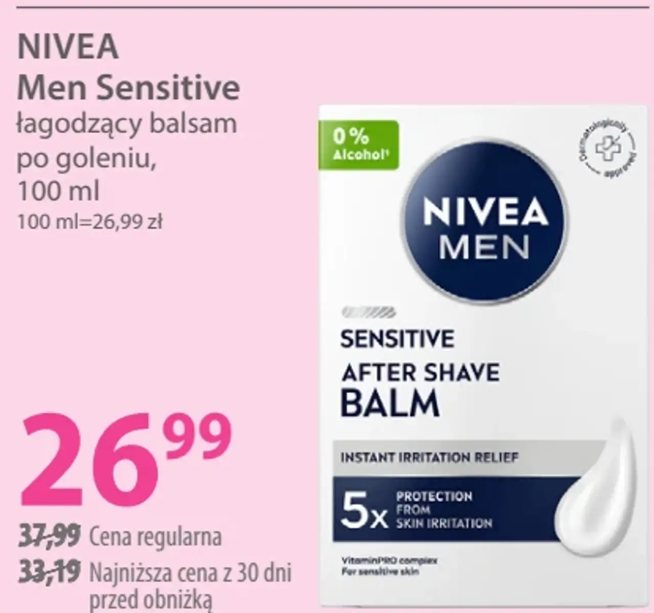 NIVEA Men Sensitive łagodzący balsam po goleniu