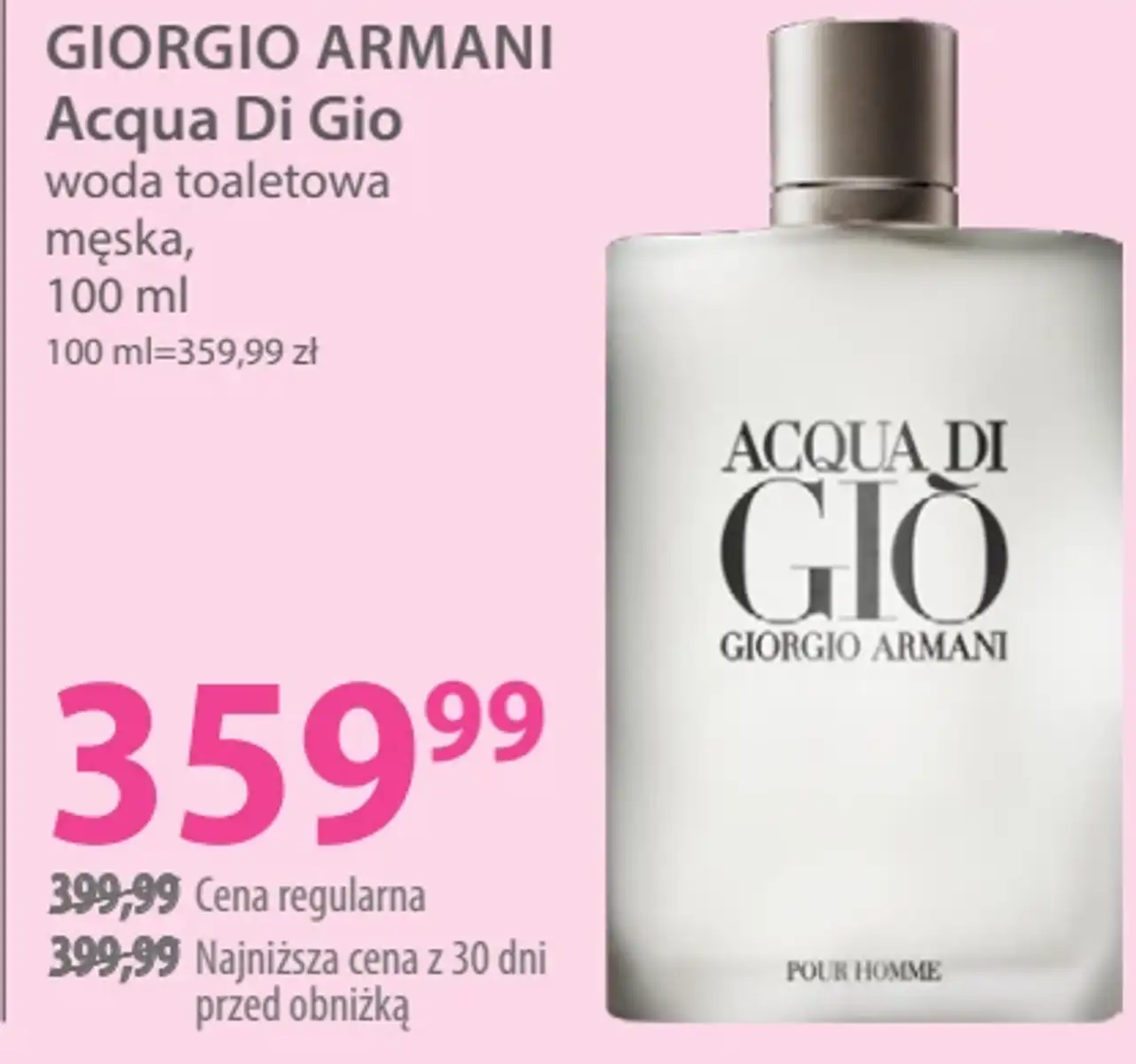GIORGIO ARMANI Acqua Di Gio woda toaletowa męska