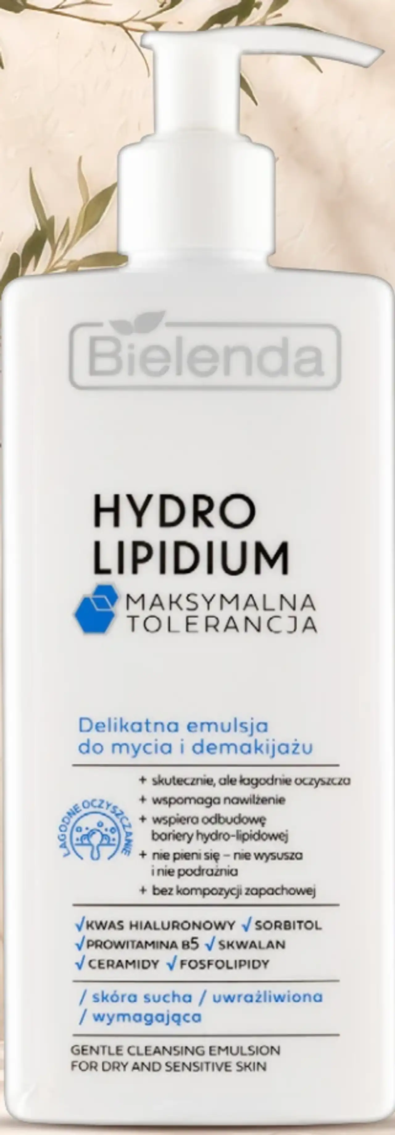 Bielenda Hydro Lipidium Delikatna emulsja do mycia i demakijażu