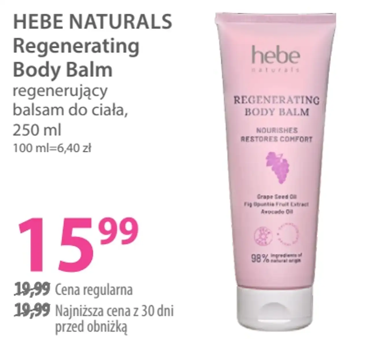Hebe Naturals Regenerating Body Balm regenerujący balsam do ciała