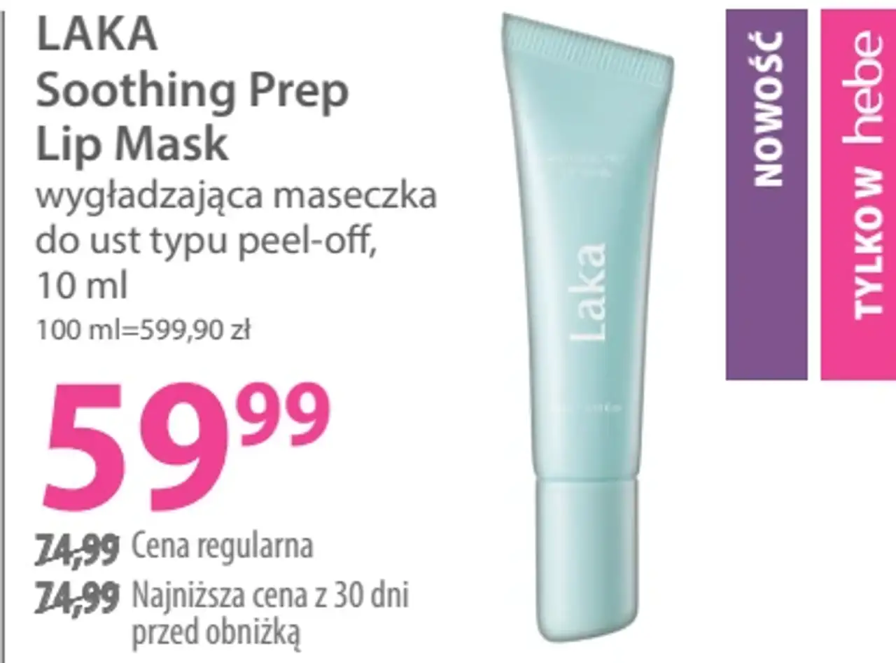 LAKA Soothing Prep Lip Mask wygładzająca maseczka do ust
