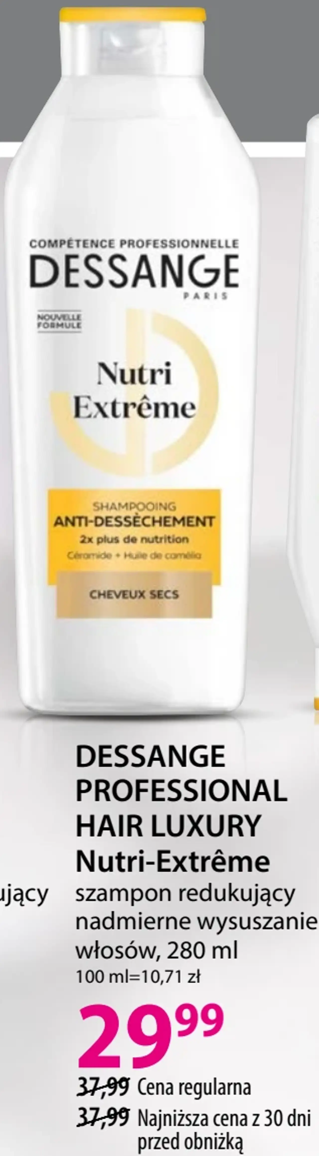DESSANGE PROFESSIONAL HAIR LUXURY Nutri-Extrême szampon redukujący nadmierne wysuszanie włosów