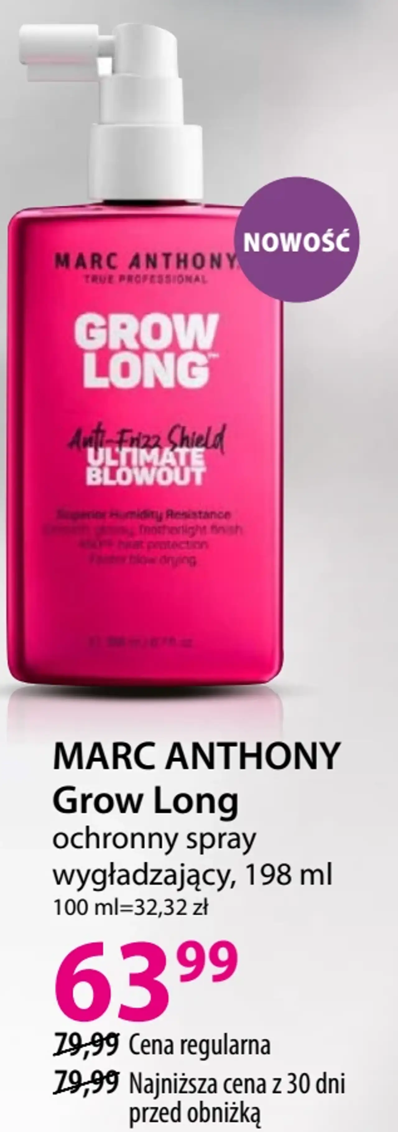 Marc Anthony Grow Long ochronny spray wygładzający