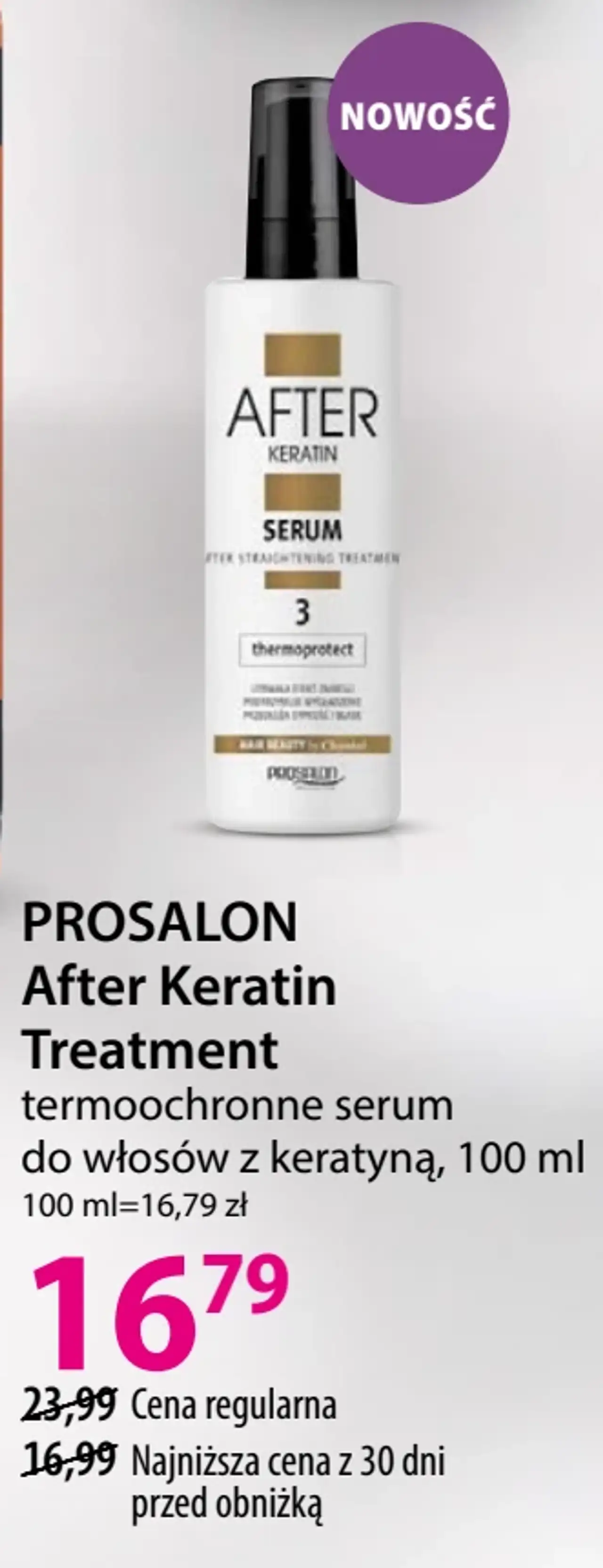 PROSALON After Keratin Treatment termoochronne serum do włosów z keratyną