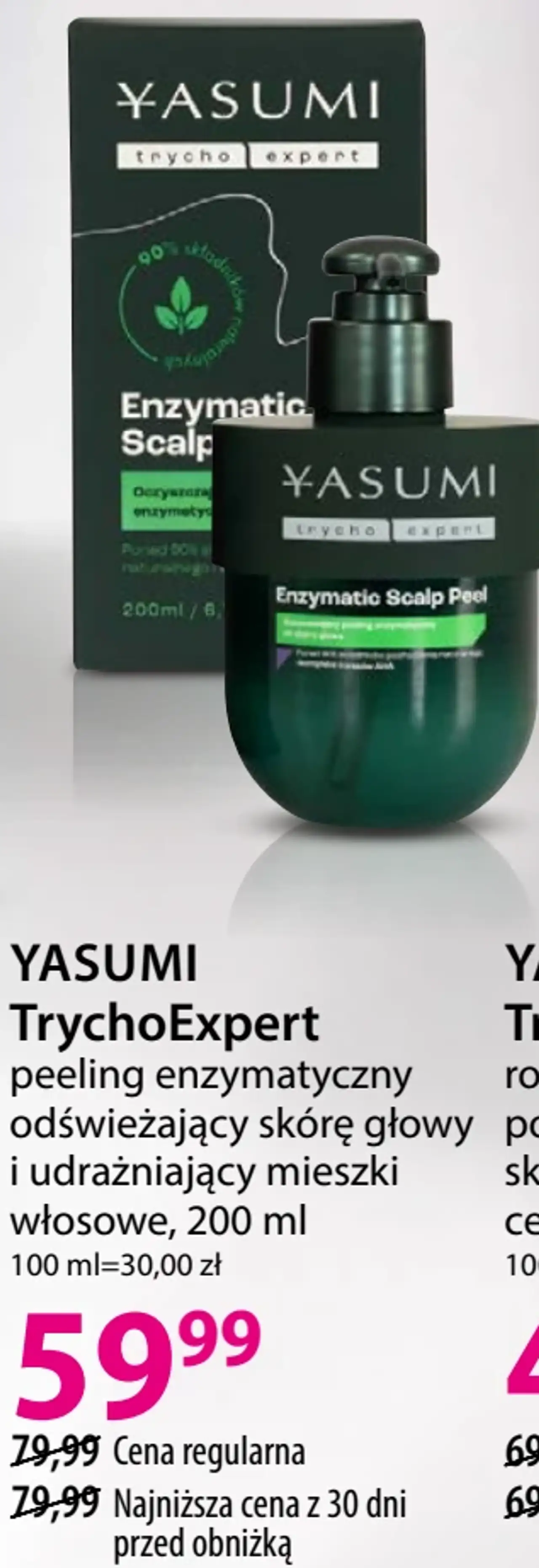 YASUMI TrychoExpert peeling enzymatyczny odświeżający skórę głowy i udrażniający mieszki włosowe