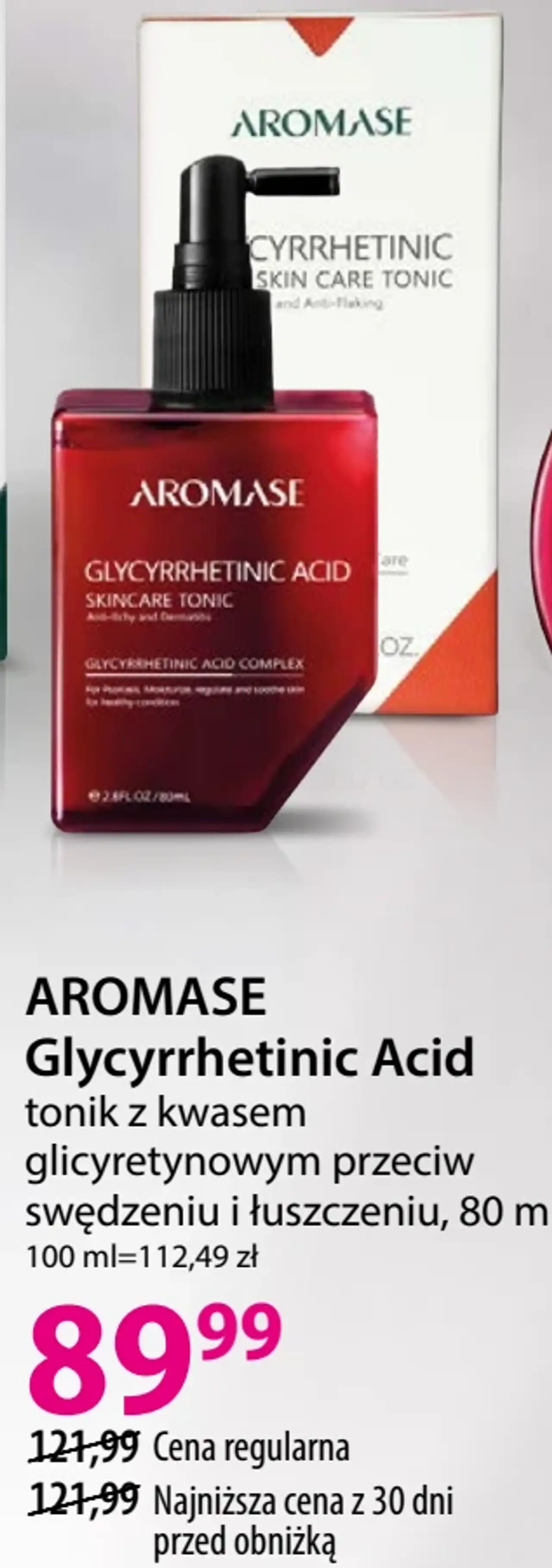 AROMASE Glycyrrhetinic Acid tonik z kwasem glicyretynowym