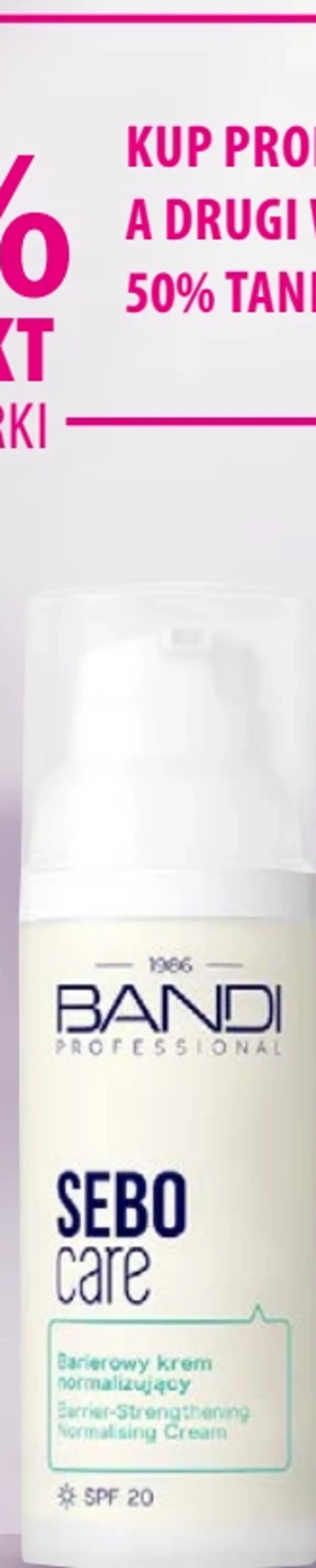Barierowy krem normalizujący SPF 20 Bandi Professional Sebo Care