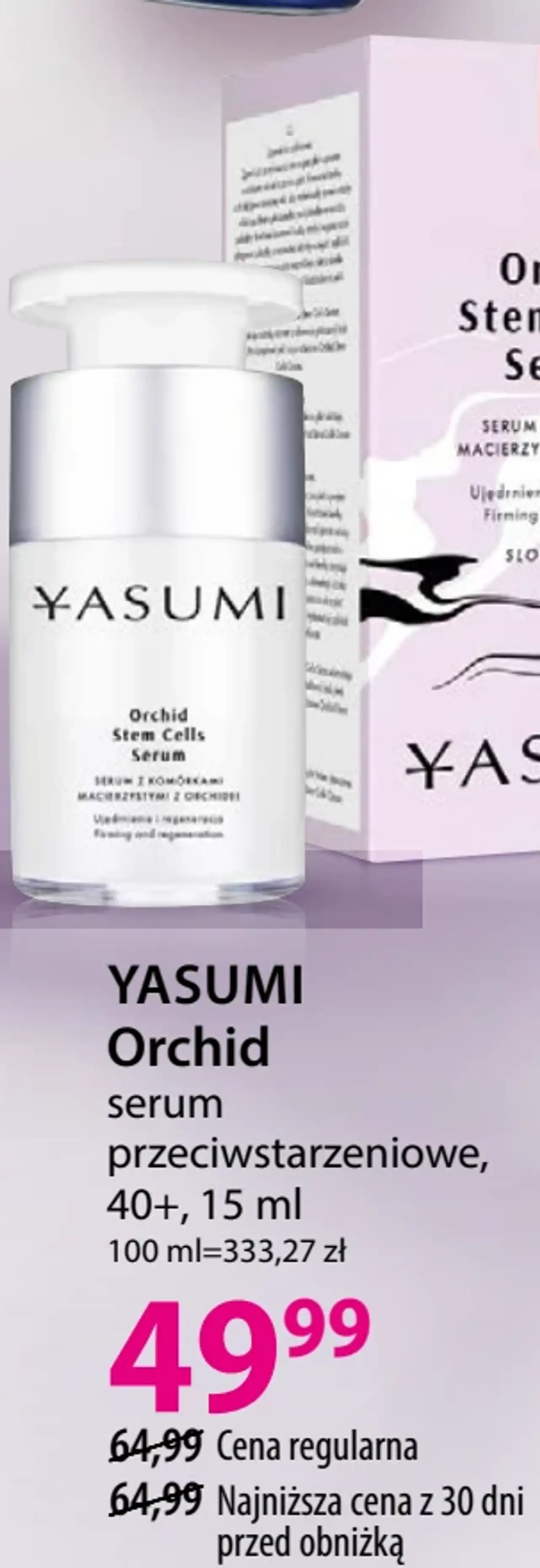 YASUMI Orchid serum przeciwstarzeniowe