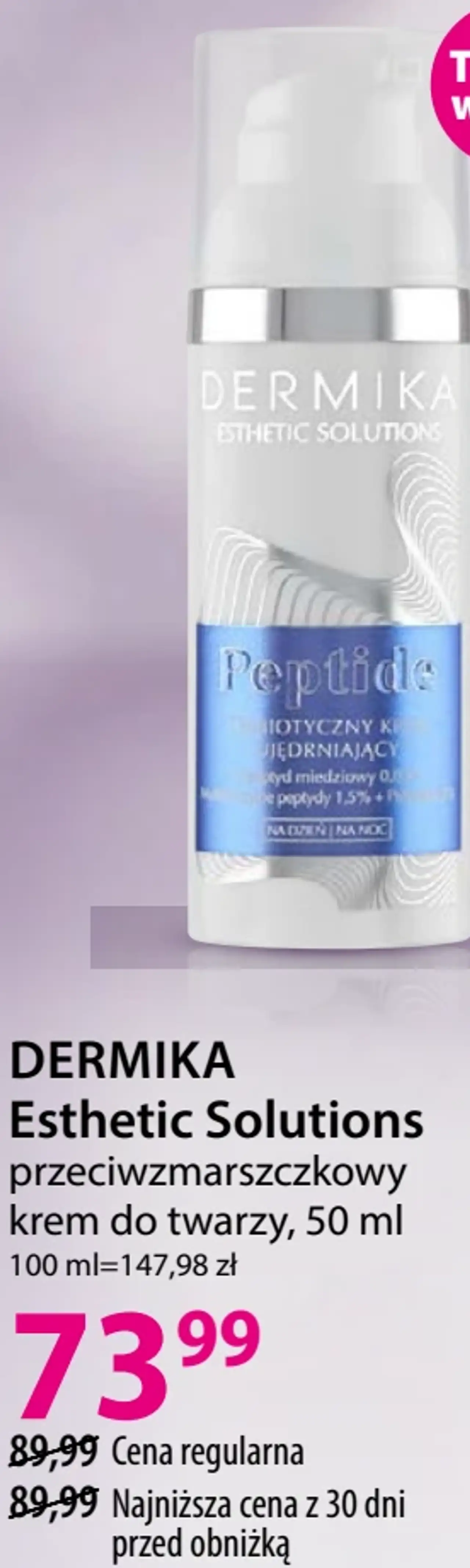 Dermika Esthetic Solutions przeciwzmarszczkowy krem do twarzy, 50 ml