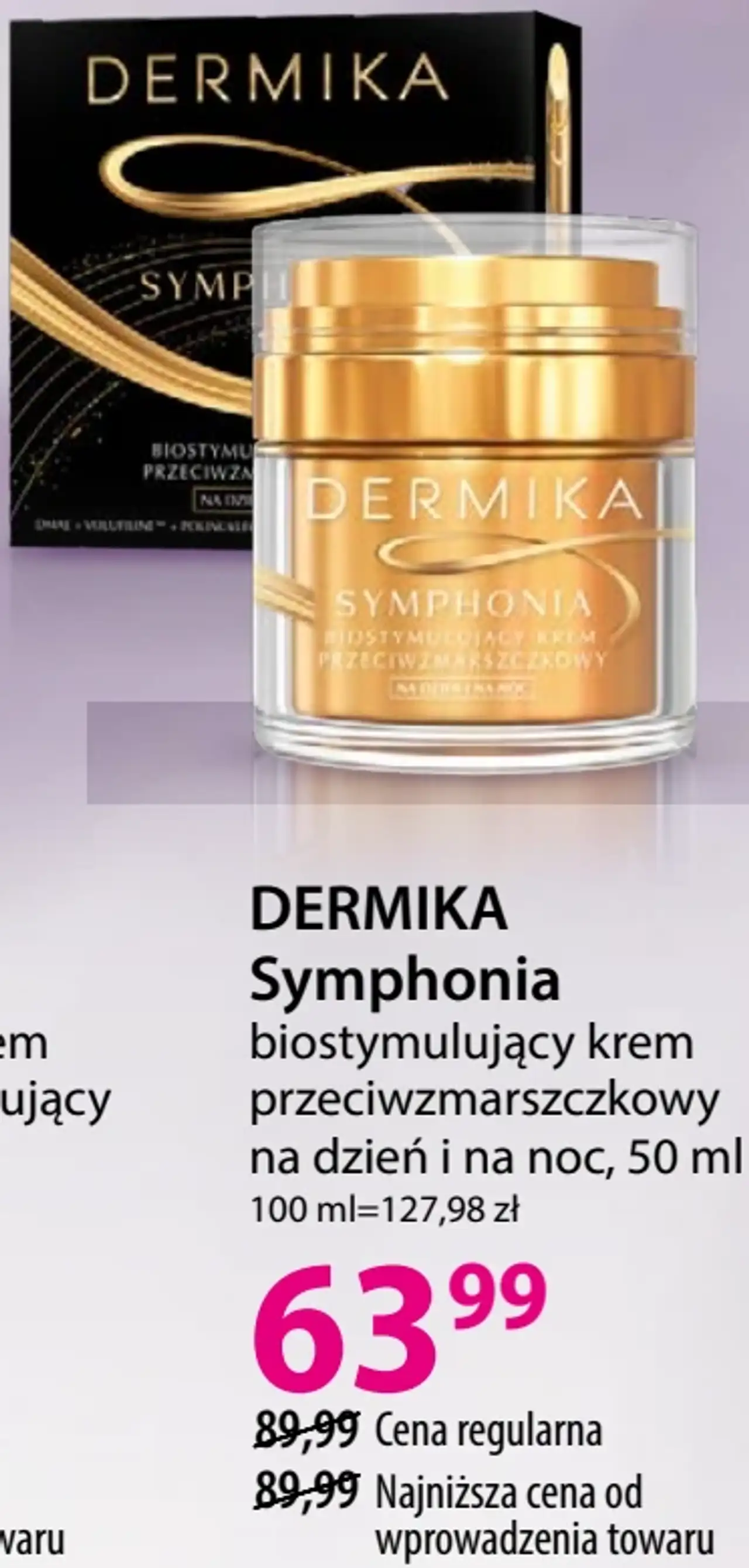 DERMIKA Symphonia biostymulujący krem przeciwzmarszczkowy na dzień i na noc