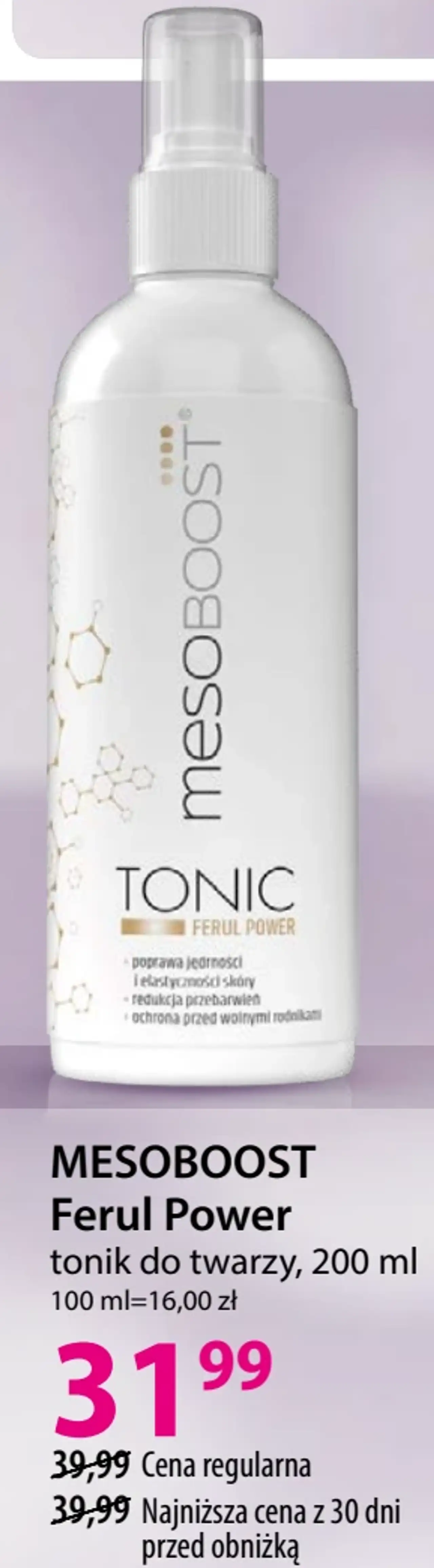 MESOBOOST Ferul Power tonik do twarzy, 200 ml