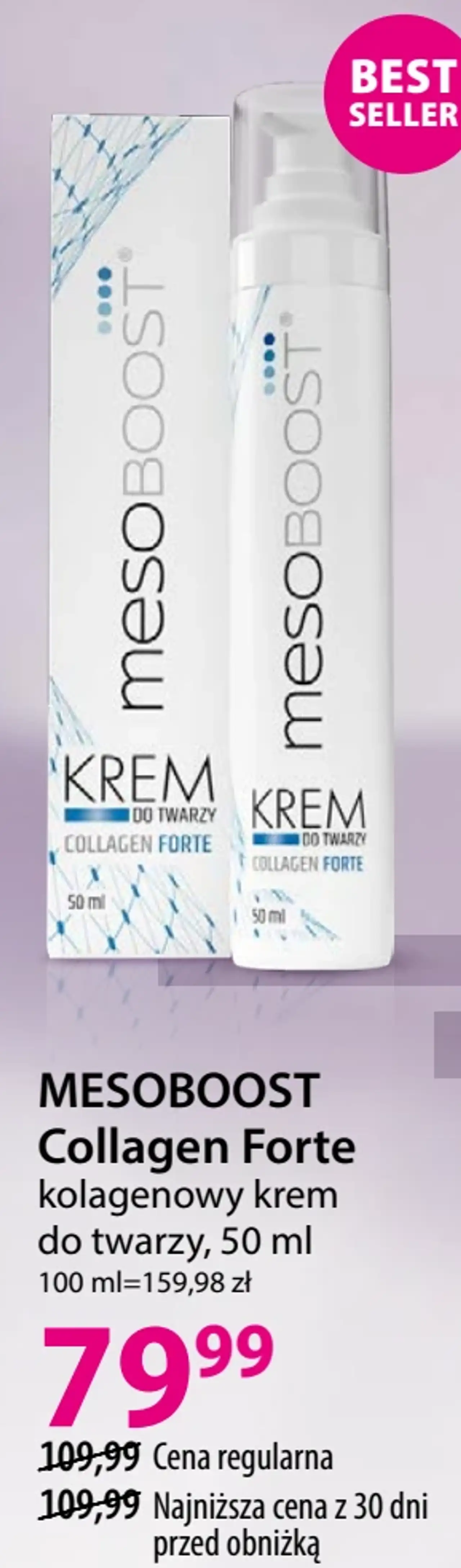 MESOBOOST Collagen Forte kolagenowy krem do twarzy, 50 ml