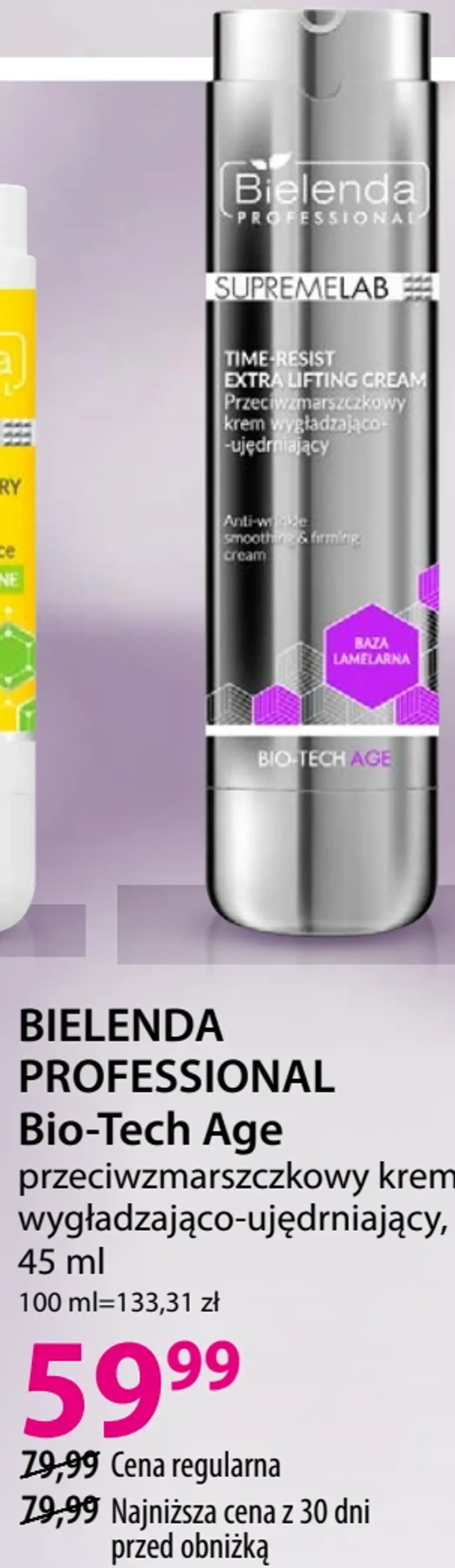 Bielenda Professional Bio-Tech Age przeciwzmarszczkowy krem wygładzająco-ujędrniający, 45 ml