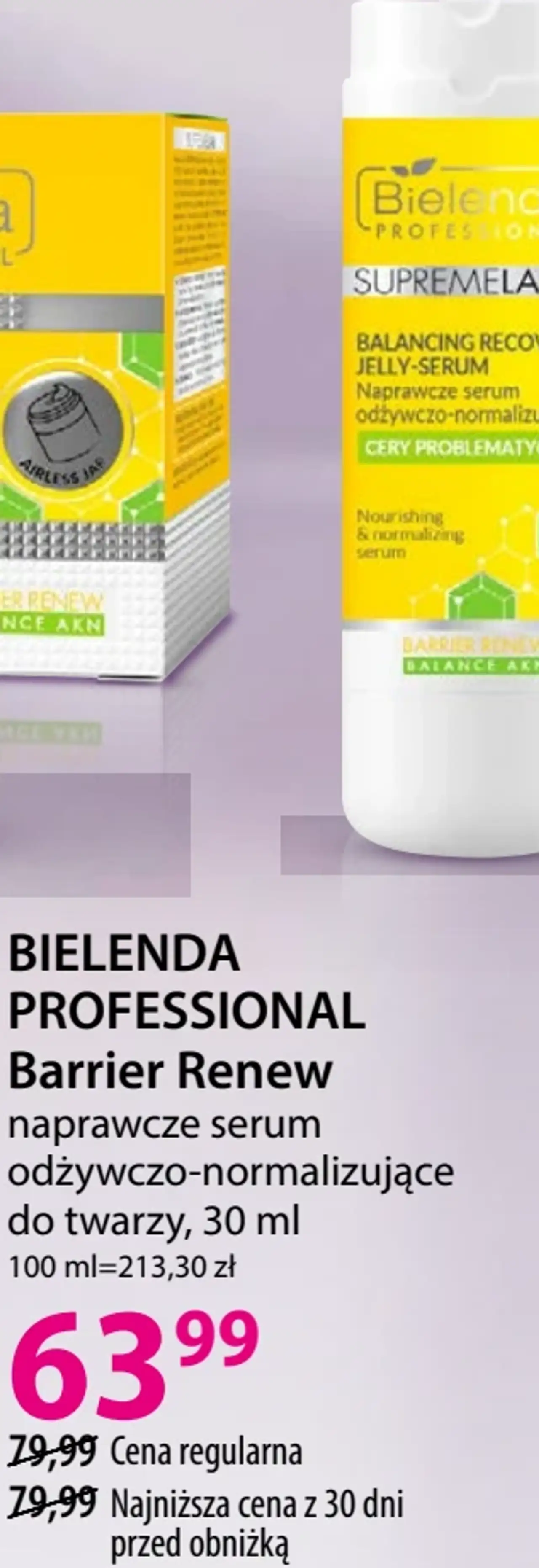 Bielenda Professional Barrier Renew naprawcze serum odżywczo-normalizujące do twarzy, 30 ml
