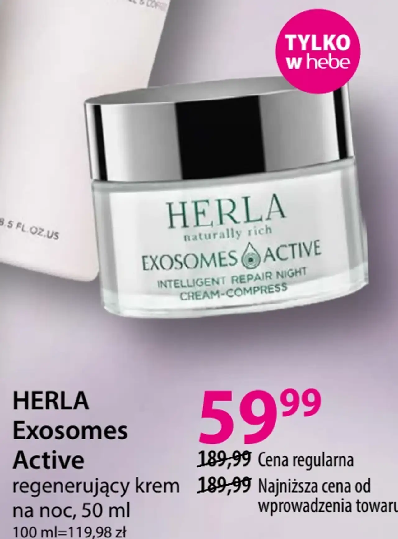 HERLA Exosomes Active regenerujący krem na noc