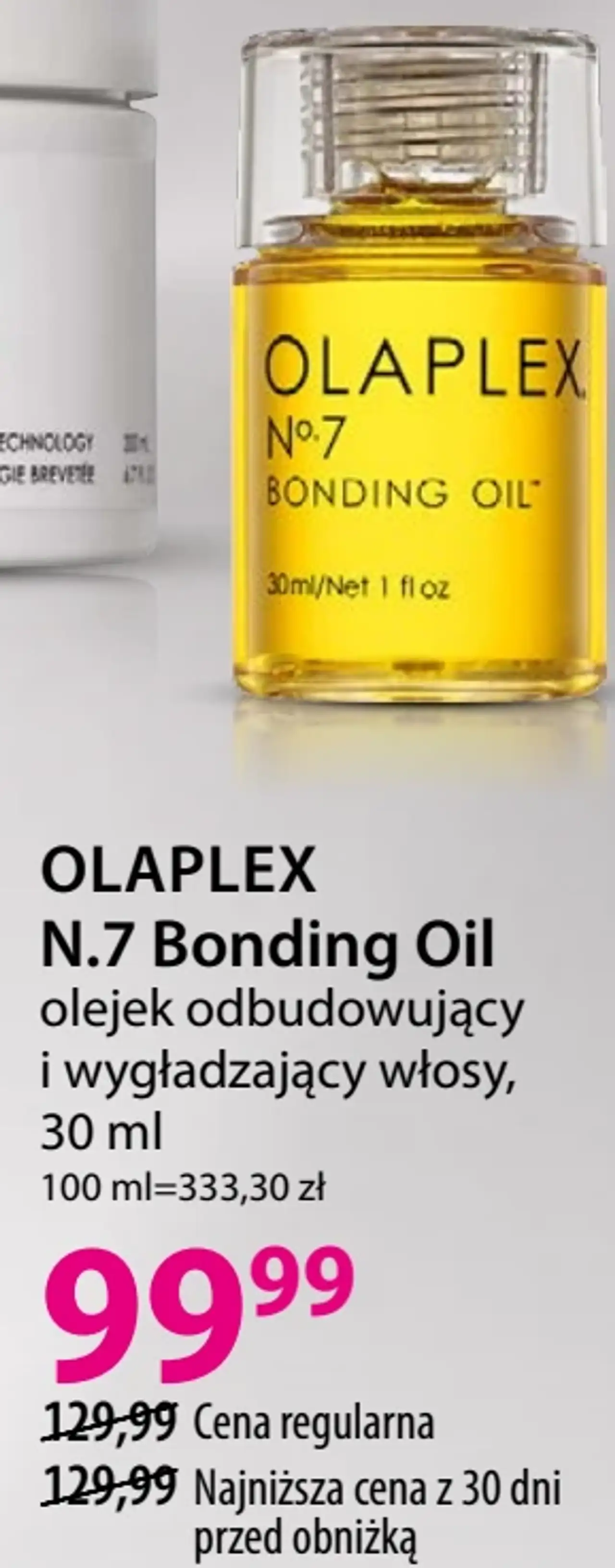 Olaplex N.7 Bonding Oil olejek odbudowujący i wygładzający włosy