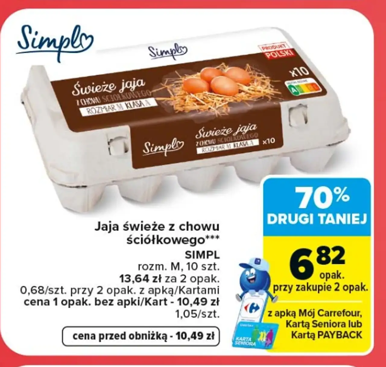 Jaja świeże z chowu ściółkowego Simpl