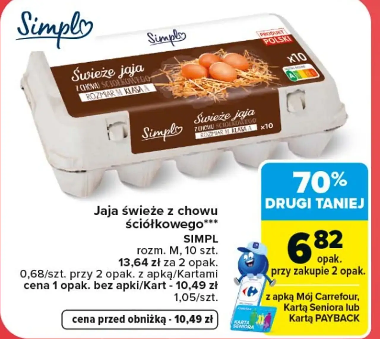 Jaja świeże z chowu ściółkowego Simpl