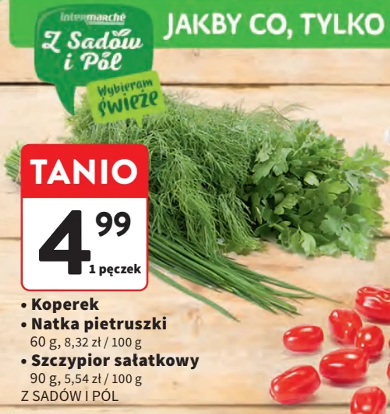 Zioła świeże (Koperek, Natka pietruszki, Szczypior sałatkowy) Z Sadów i Pól