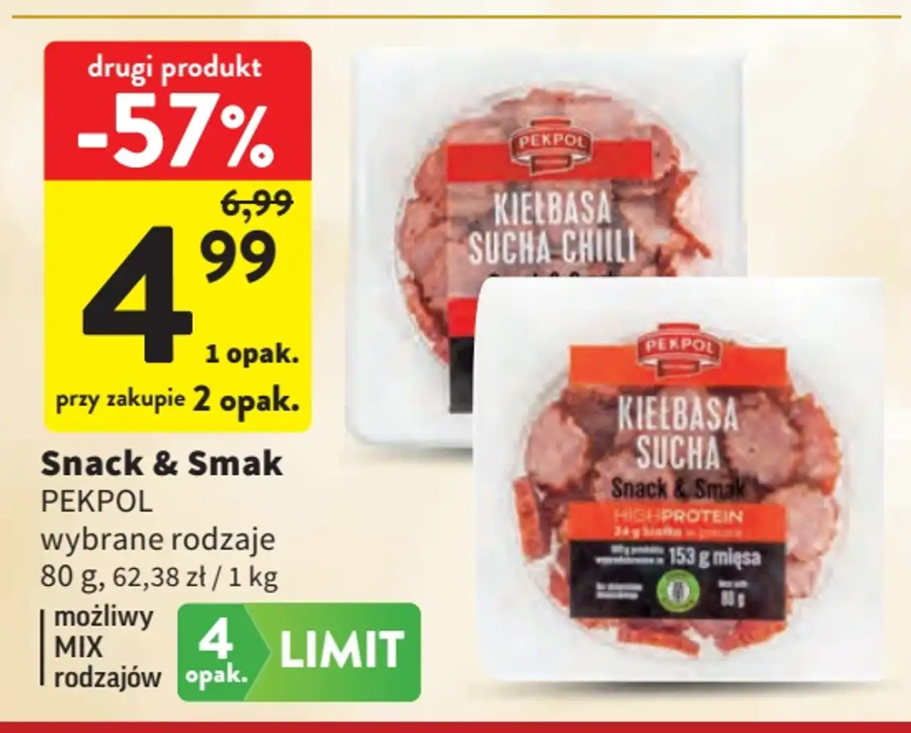 Kiełbasa sucha Snack & Smak Pekpol
