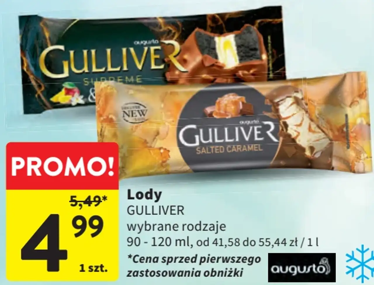 Lody Gulliver wybrane rodzaje