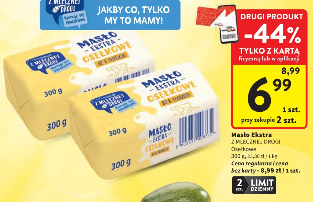 Masło Ekstra Osełkowe Z Mlecznej Drogi