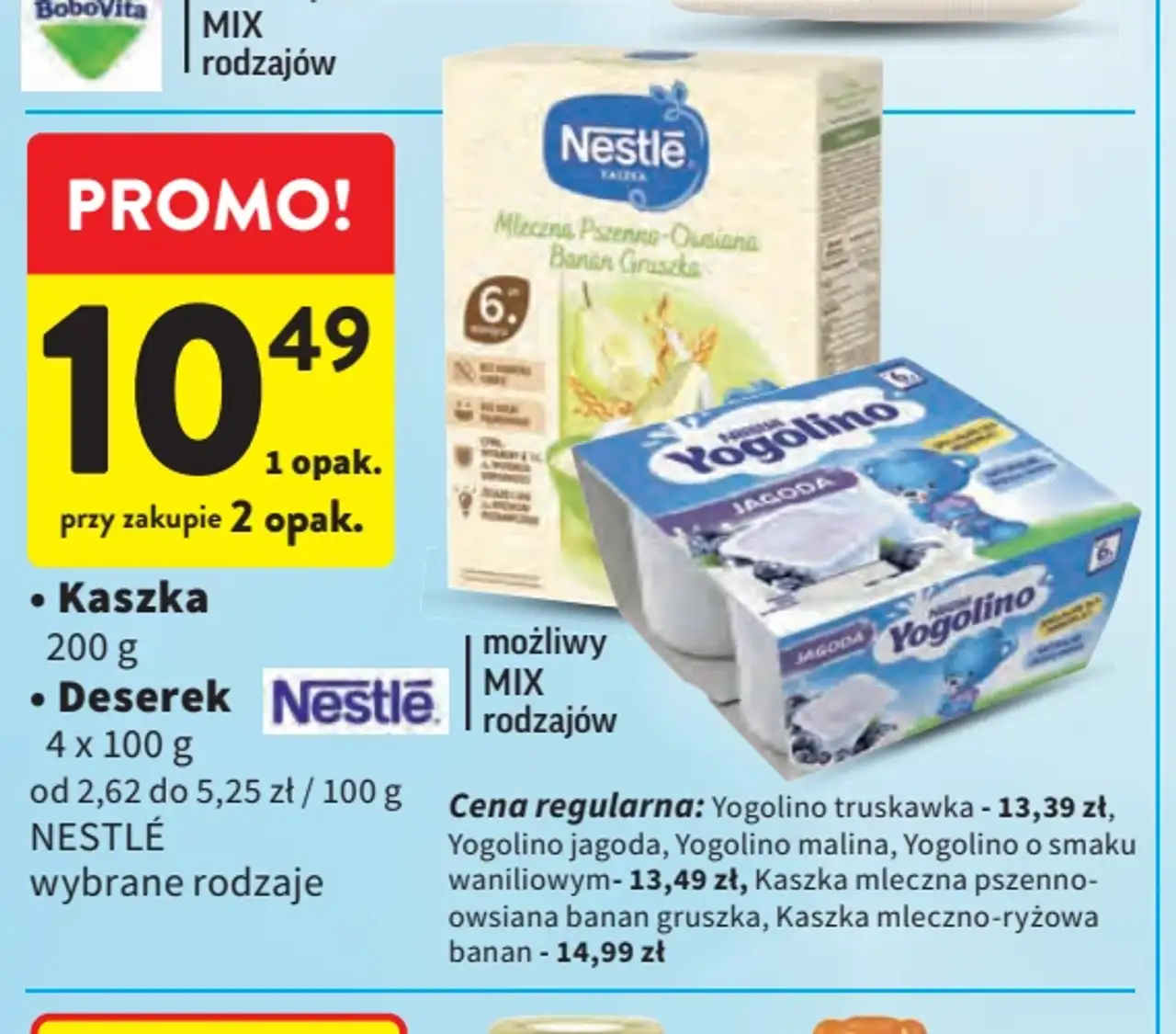 Nestlé Yogolino deserek lub kaszka