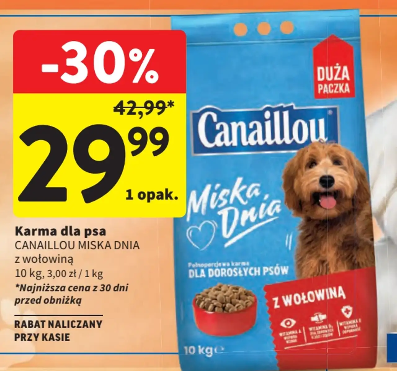 Karma dla psa Canaillou Miska Dnia z wołowiną