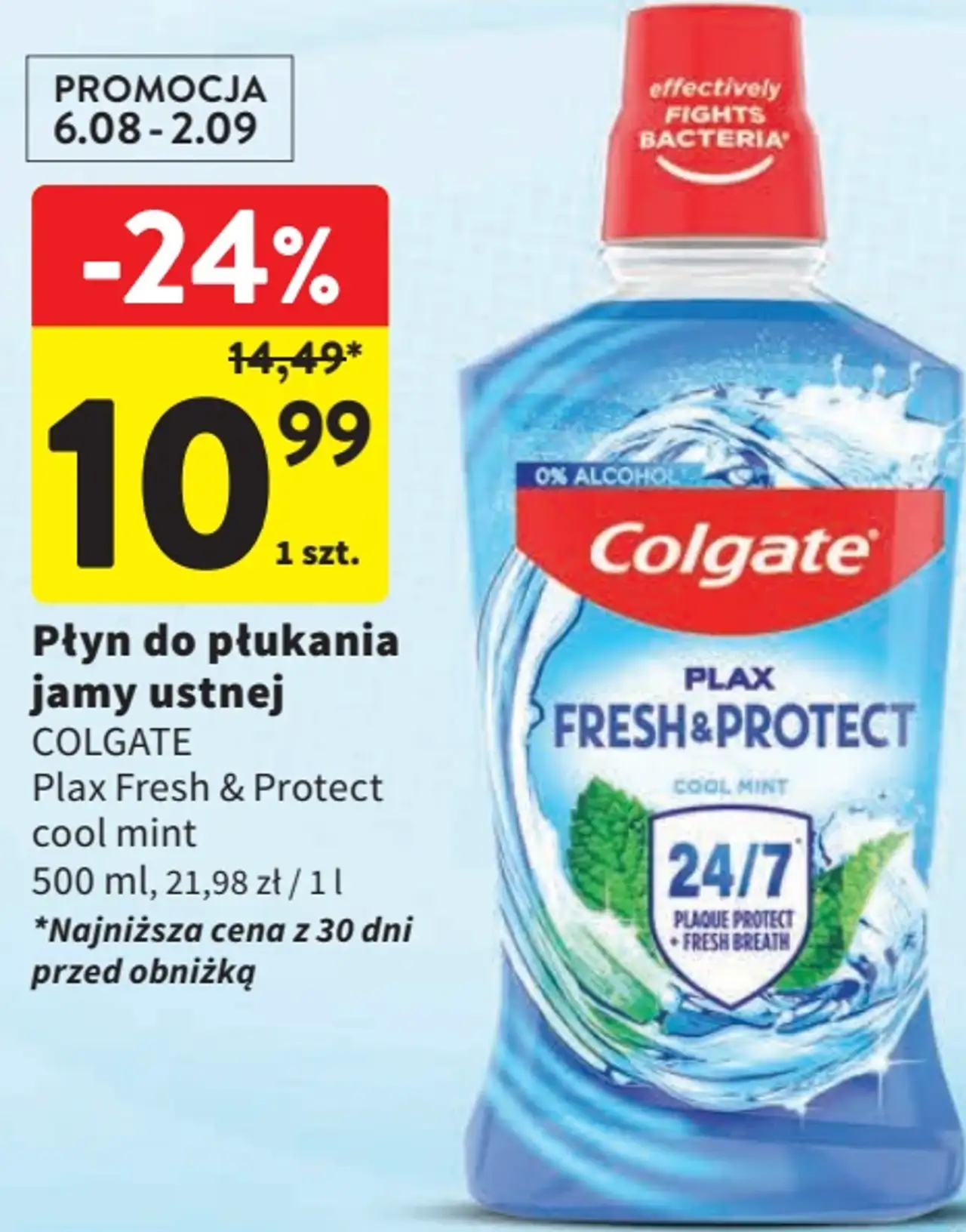 Płyn do płukania jamy ustnej Colgate Plax Fresh & Protect