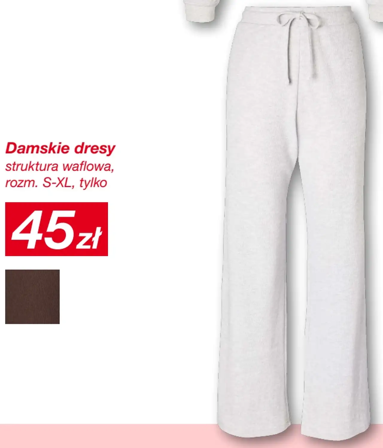 Damskie spodnie dresowe o strukturze waflowej