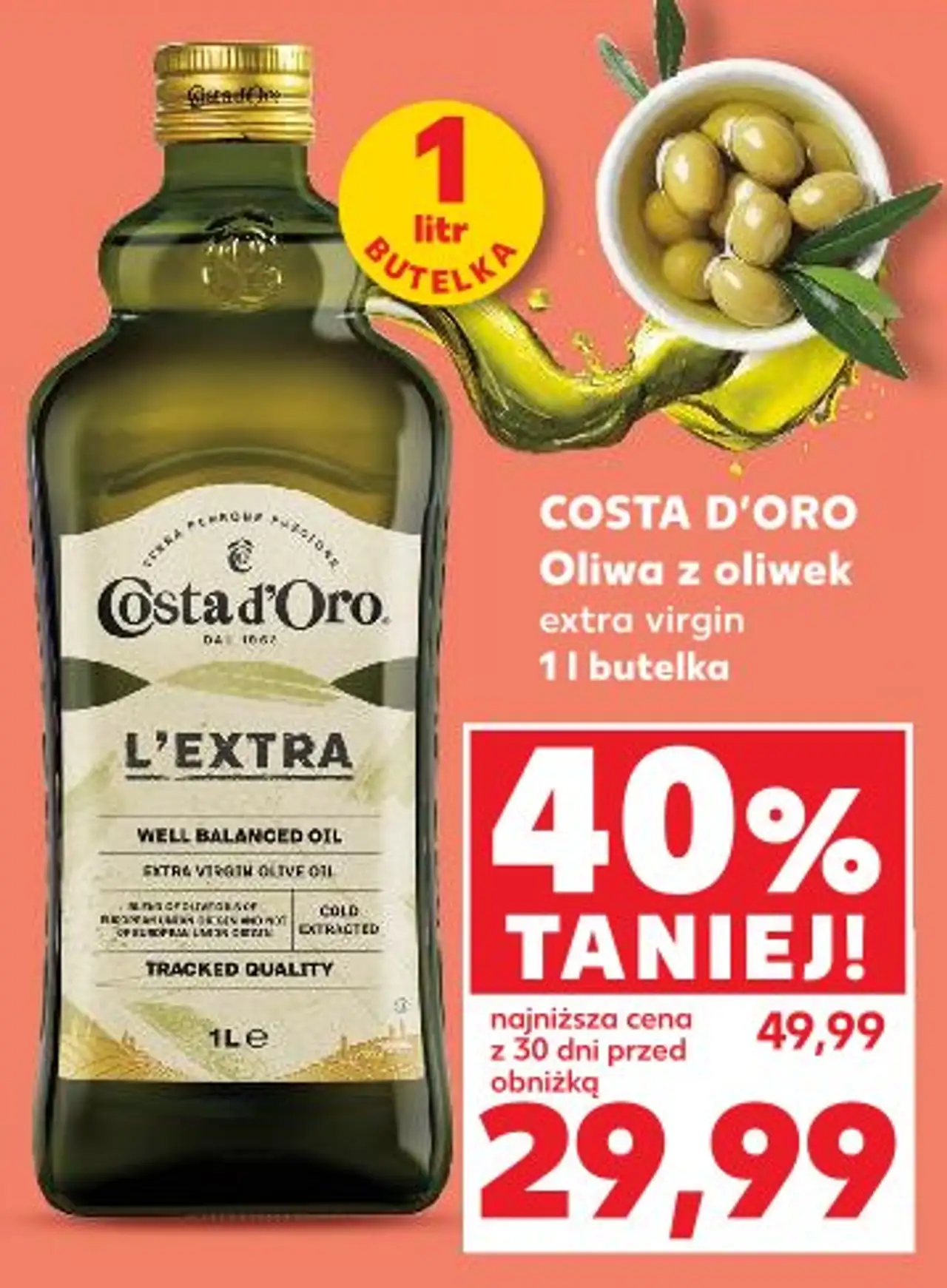 Costa d'Oro Oliwa z oliwek extra virgin L'Extra
