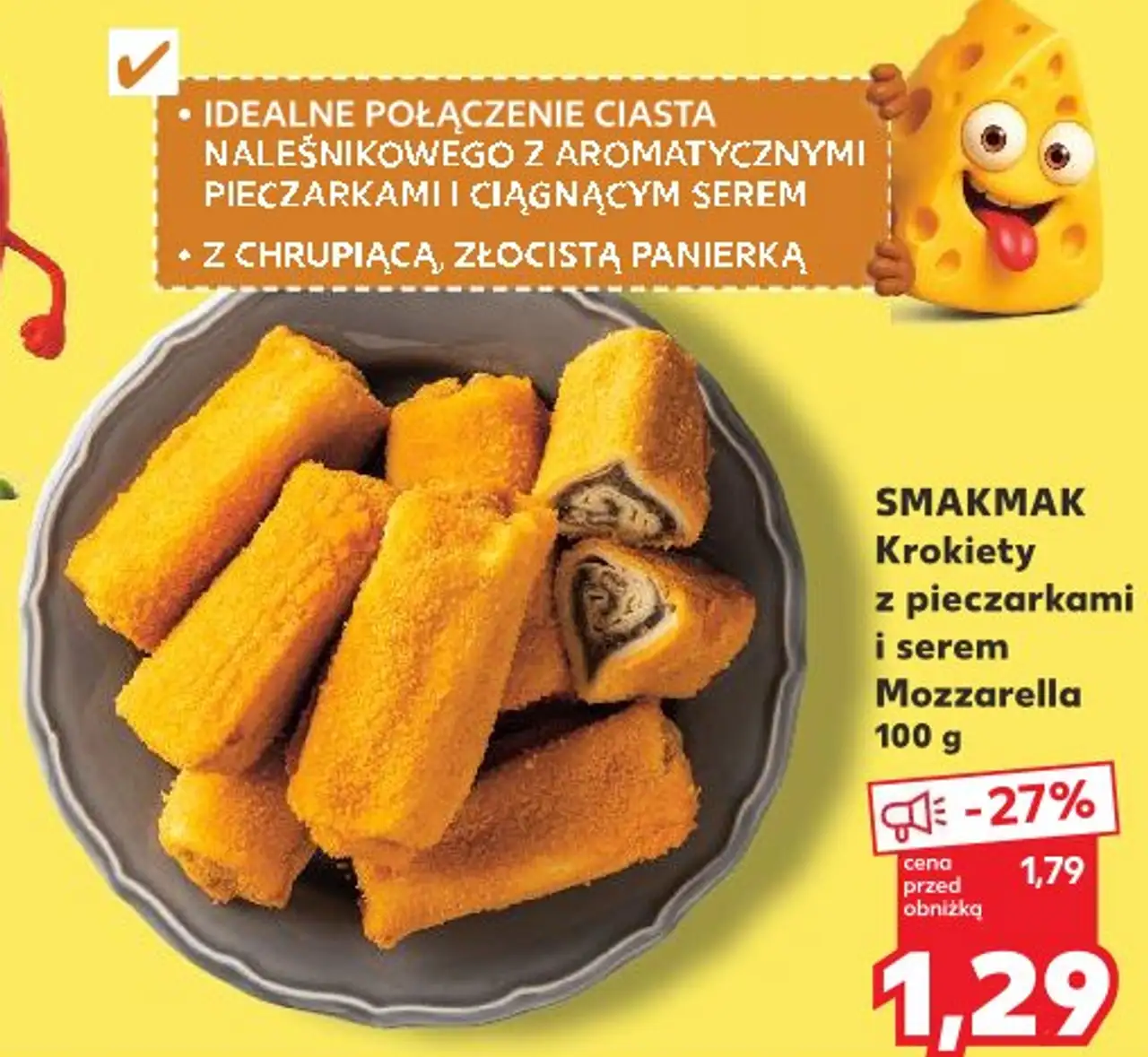 Smakmak Krokiety z pieczarkami i serem Mozzarella