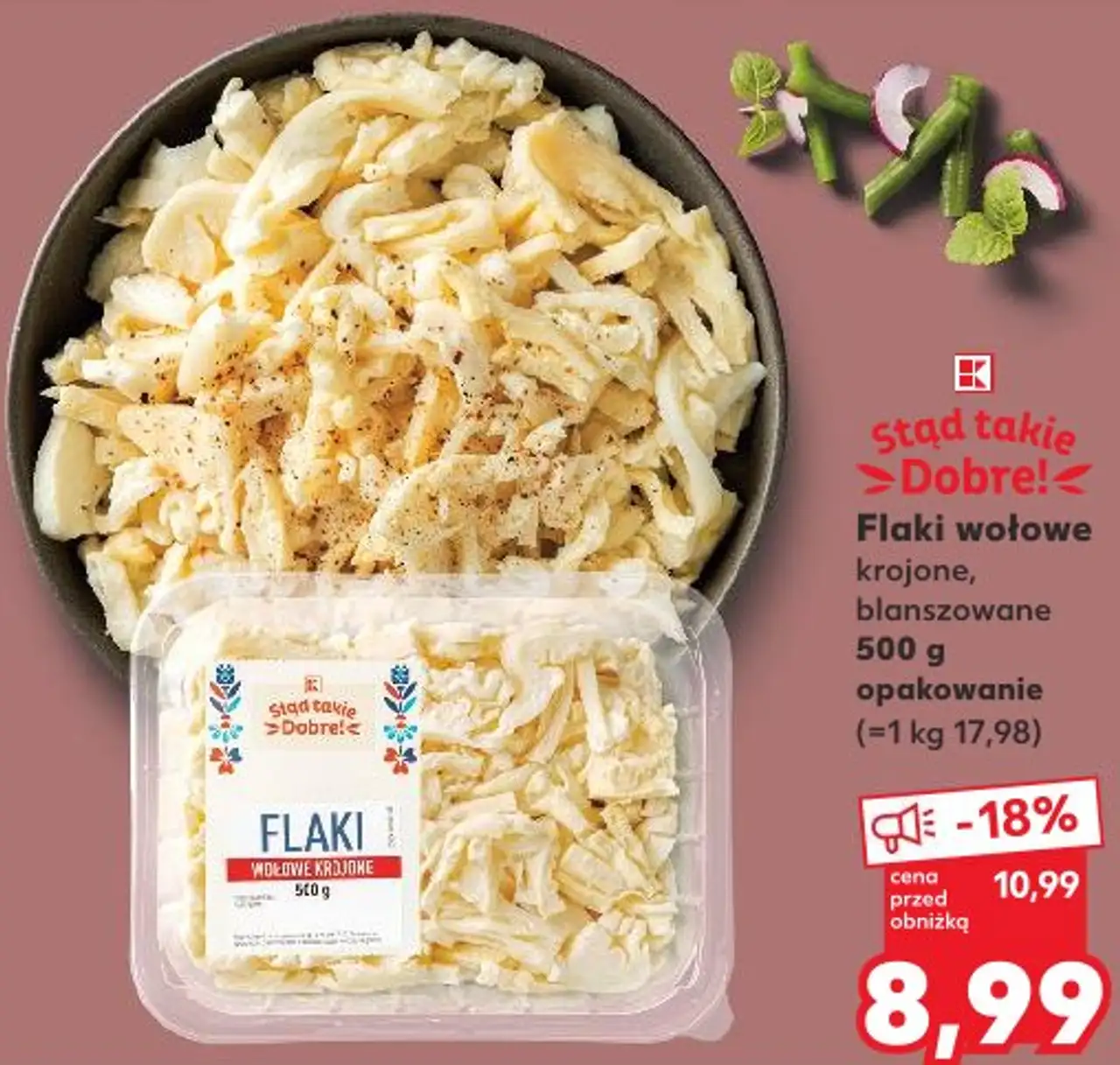 Stąd takie Dobre! Flaki wołowe krojone, blanszowane