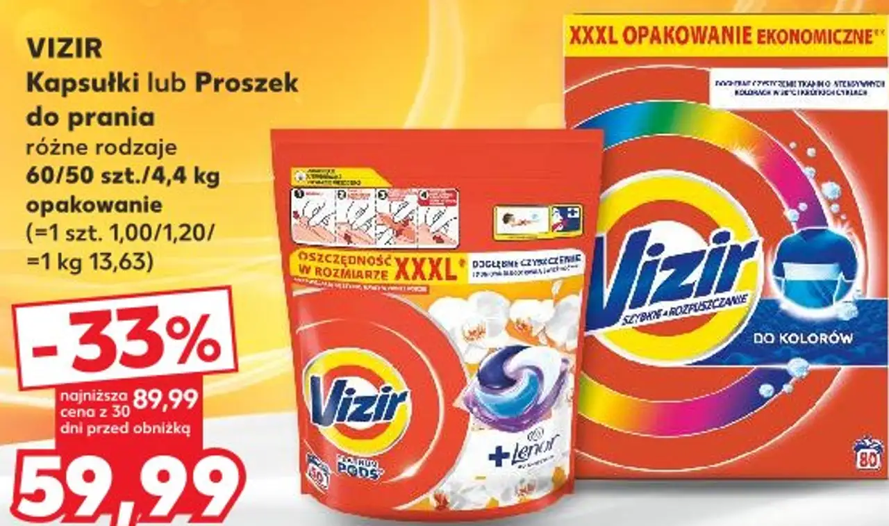 Vizir Kapsułki lub Proszek do prania