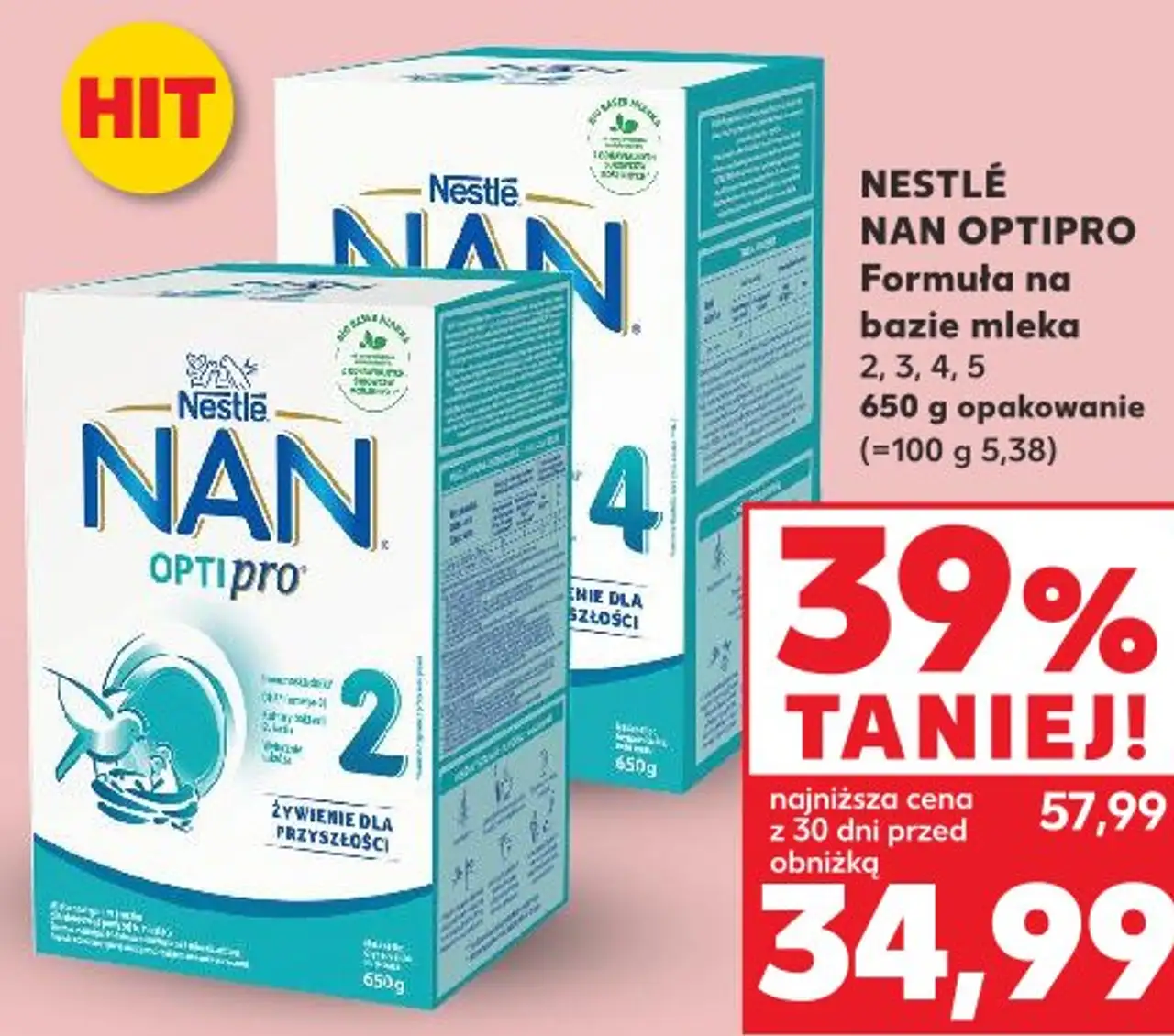 Nestlé NAN OPTIPRO Formuła na bazie mleka 2, 3, 4, 5