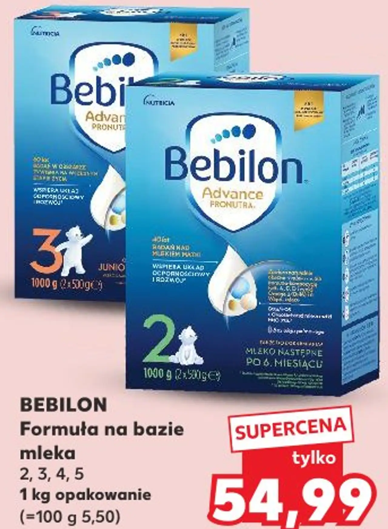 Bebilon Formuła na bazie mleka 2, 3, 4, 5