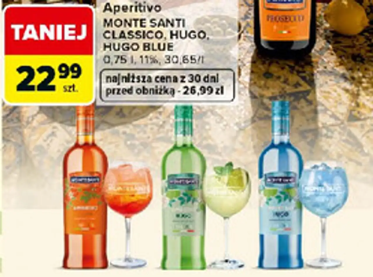 Vermouth hugo blue Monte Santi Aperitivo