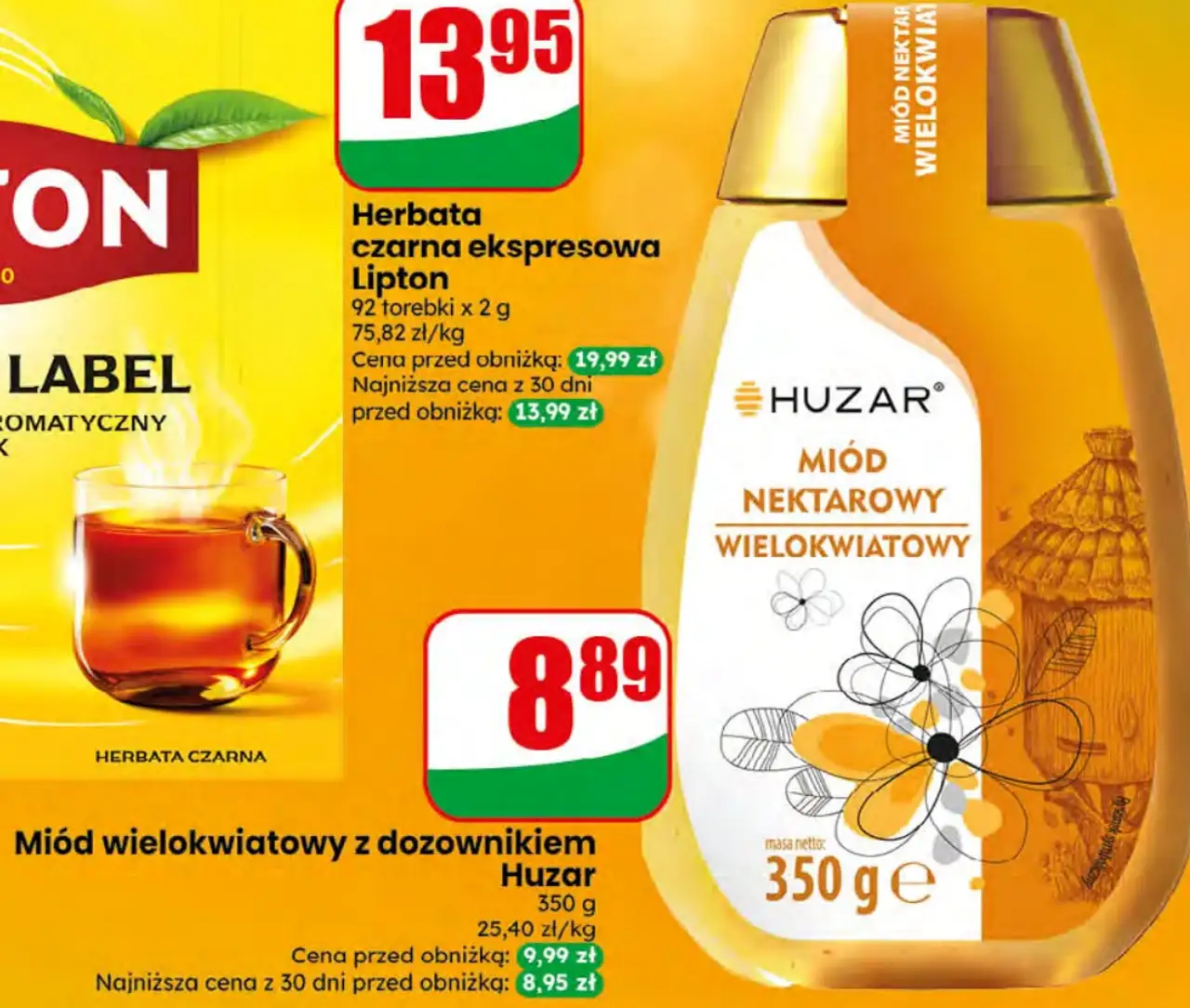 Miód wielokwiatowy z dozownikiem Huzar