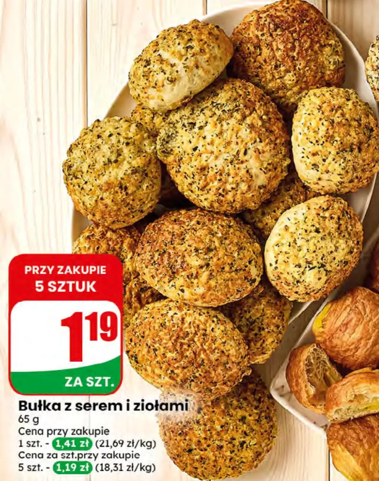 Bułka z serem i ziołami