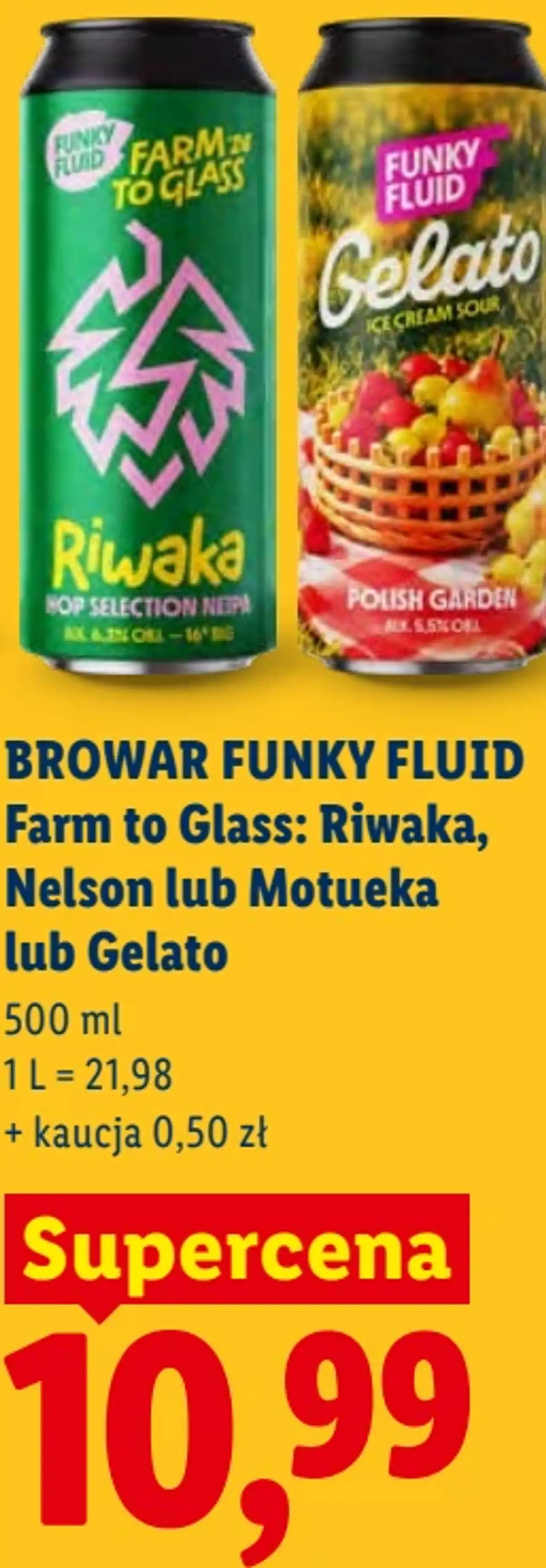BROWAR FUNKY FLUID Farm to Glass: Riwaka, Nelson lub Motueka lub Gelato