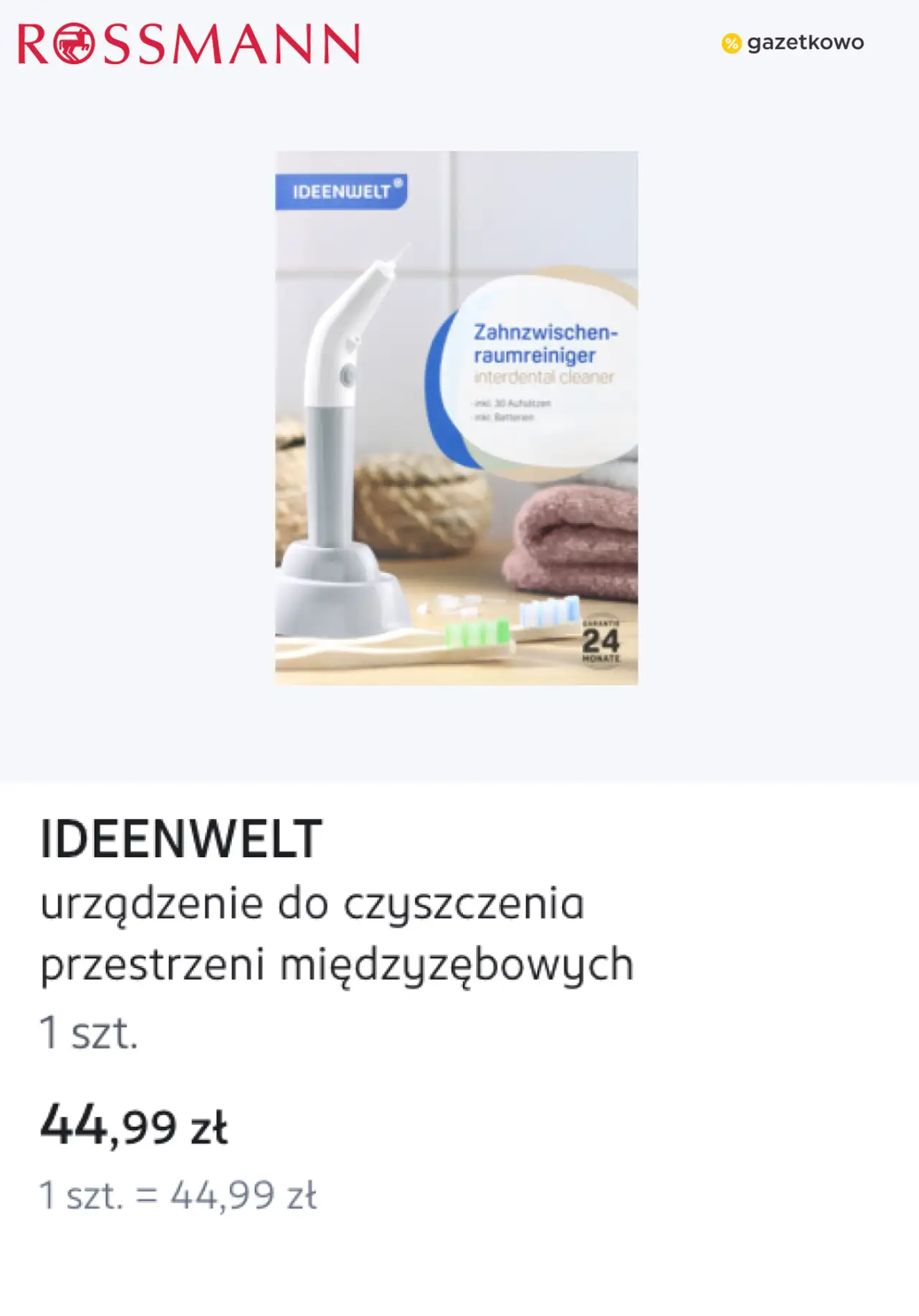 IDEENWELT urządzenie do czyszczenia przestrzeni międzyzębowych