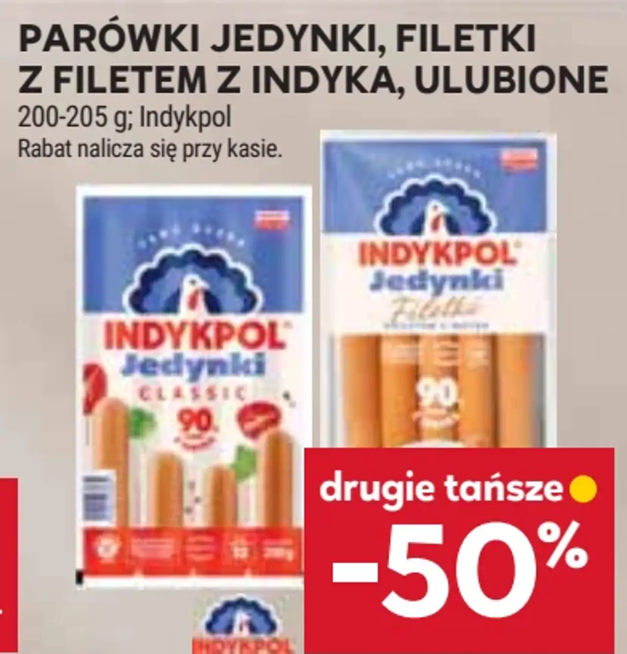 Parówki Jedynki, filetki z filetem z indyka, ulubione Indykpol