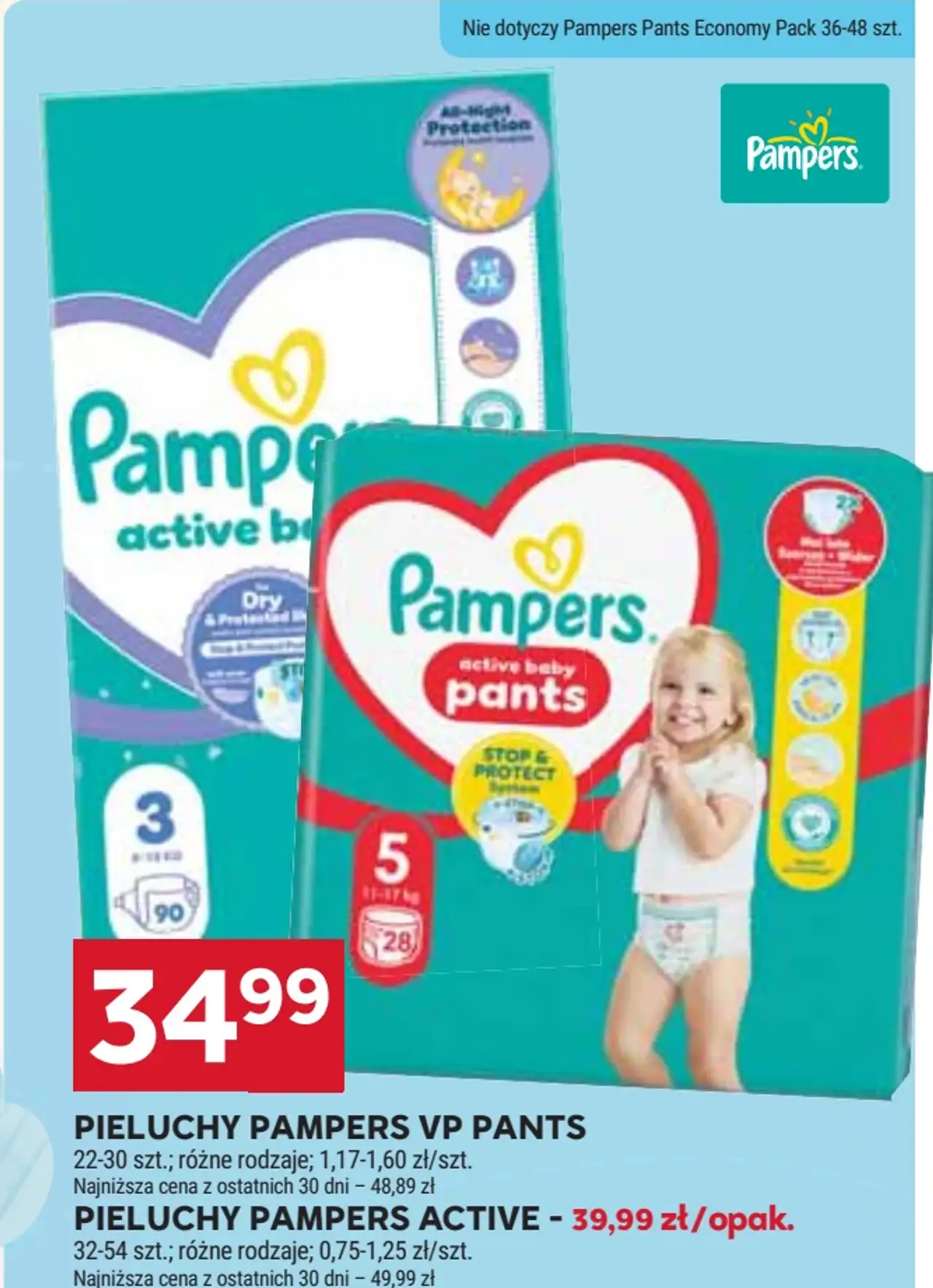Pieluchy Pampers Active / Pampers Pants