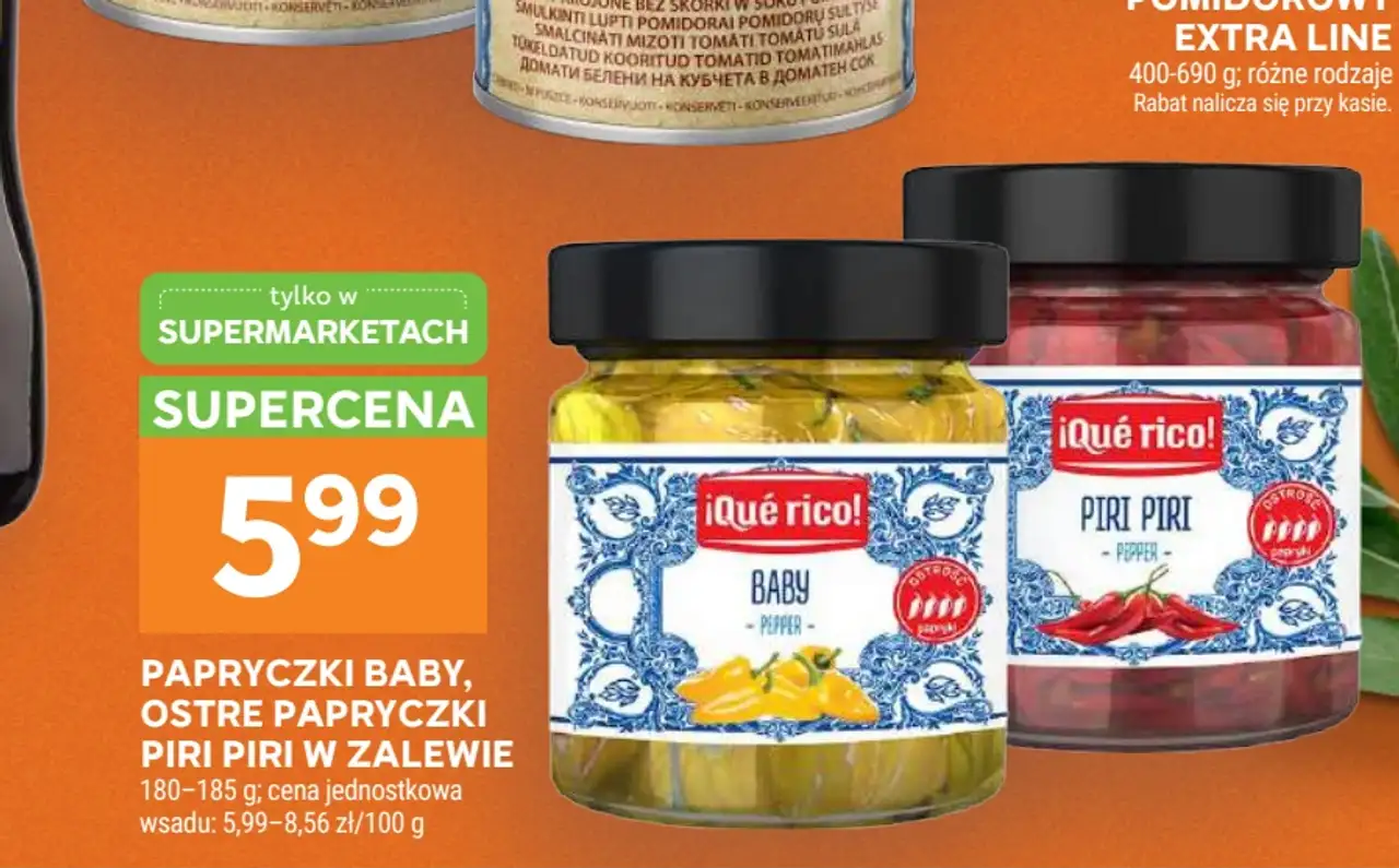 Papryczki baby, ostre papryczki, piri piri