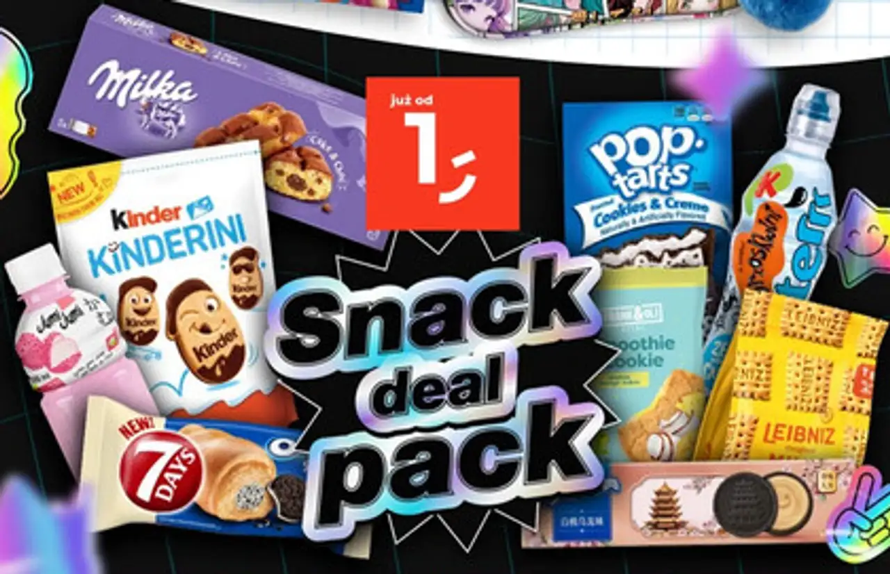 Słodkie i słone przekąski (m.in. Milka, Kinder, Pop Tarts, Leibniz, 7 Days)