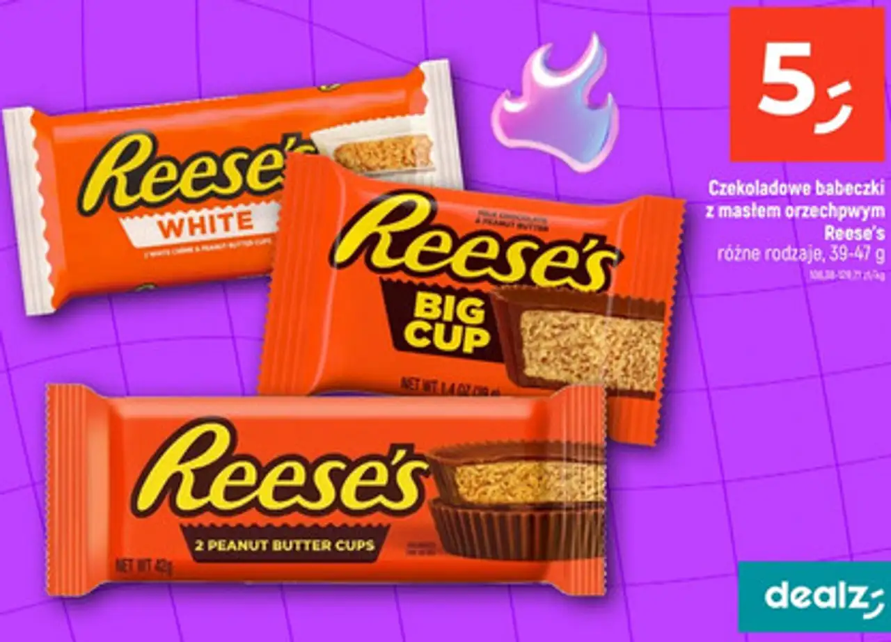 Czekoladowe babeczki z masłem orzechowym Reese's różne rodzaje, 39-47 g